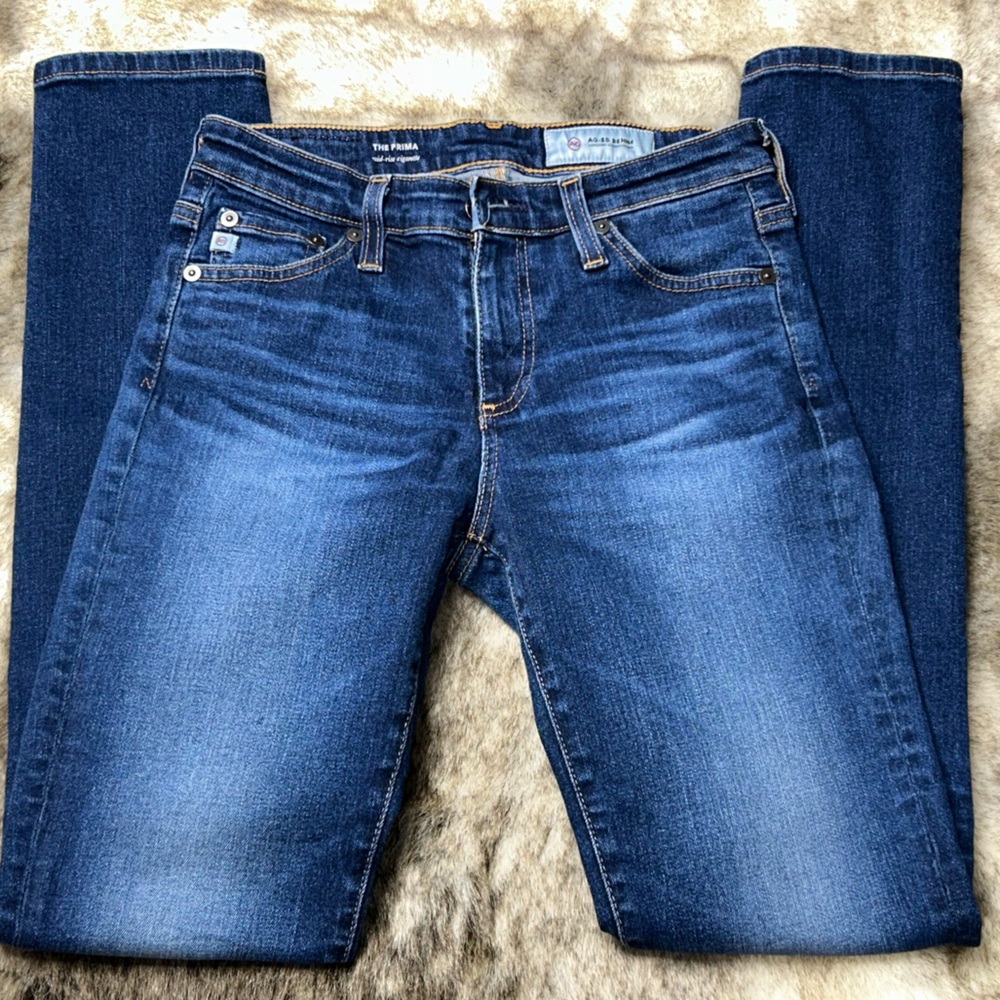 AG - ED DENIM AG Adriano Goldschmied The Prima Mid Rise Cigarette sz 25 R